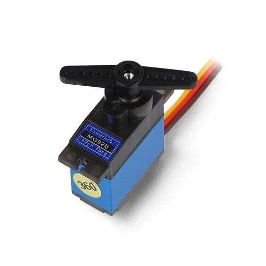 Serwo TowerPro MG92B - serwomechanizm cyfrowy z metalową przekładnią - 360 stopni - mini