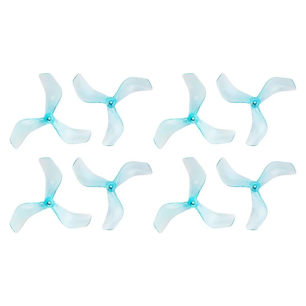 Gemfan 2216 3-Blade Propeller (Set of 8) - 1.5mm — Clear Blue