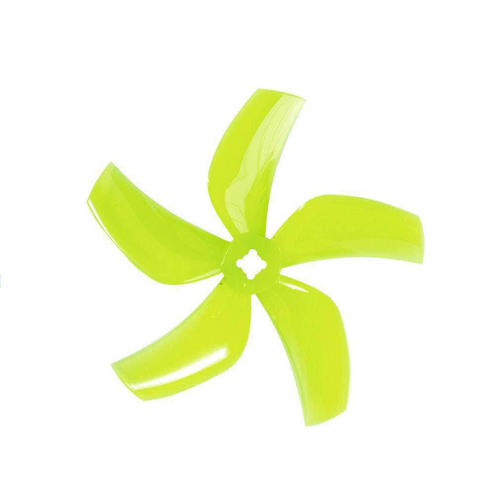 Gemfan D76 Ducted Durable 5-Blade 3" Prop 4 Pack (5mm & 1.5mm Mounting) - Choose Your Color — Yellow