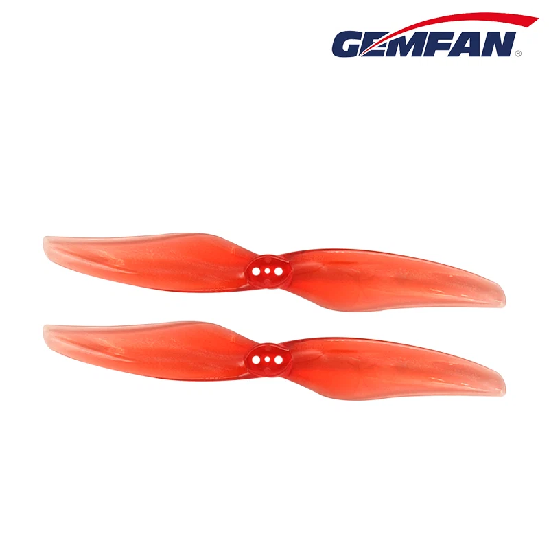 GEMFAN Hurricane 4024 2-BLADE 4" Durable PROP 4CW 4CCW (CHOOSE COLOR) — Clear Red