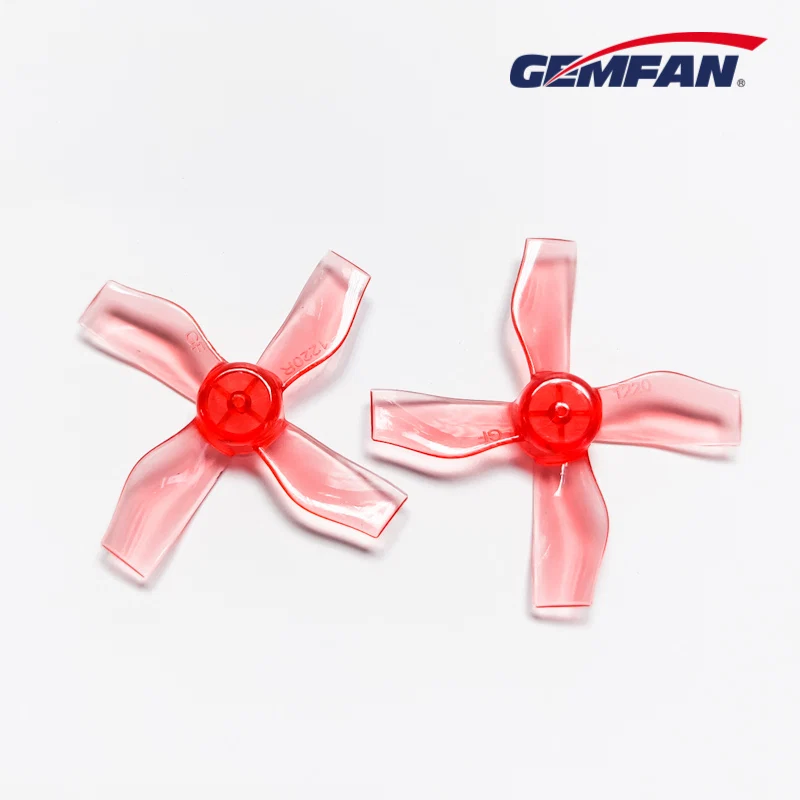 Gemfan 1220-4 31mm Quadblade 0.8mm Shaft — Red