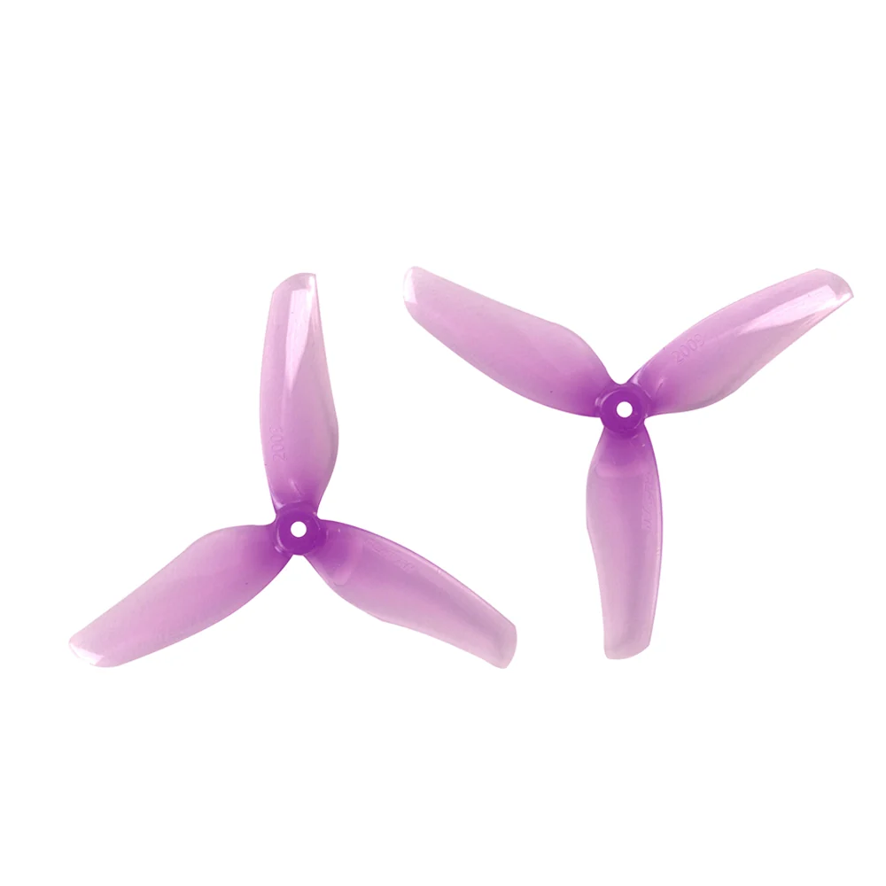 Gemfan Hurricane 2009-3 Durable Tri-Blade 2" Prop 8 Pack (1.5mm Shaft) - Choose Your Color — Purple