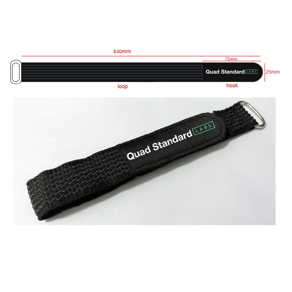Quad Standard Labs 530mm High Strength Battery and Cinelifter Camera Strap - 530x25mm — Black