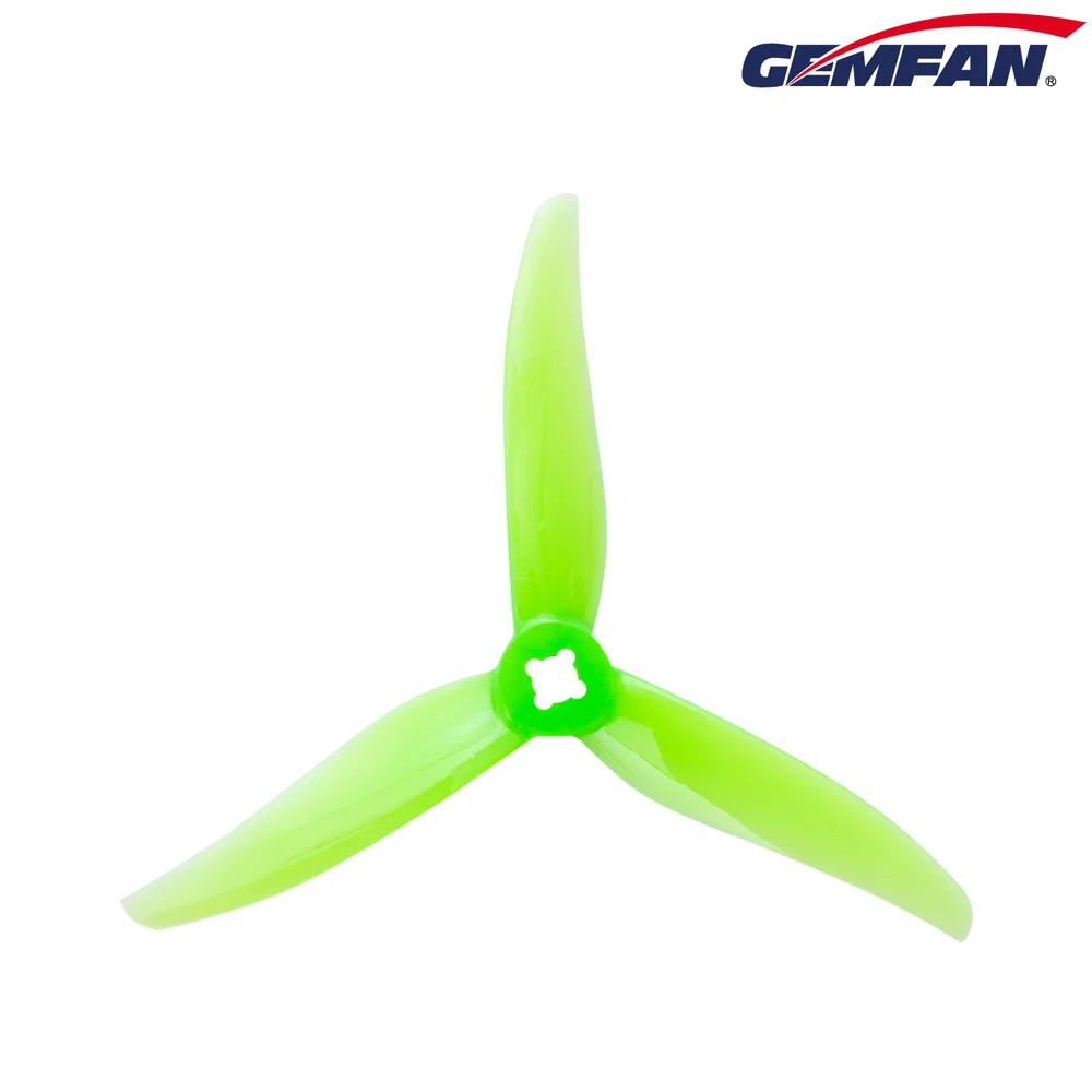 GEMFAN Hurricane 4023 3-BLADE 4" Durable PROP 2CW 2CCW (CHOOSE COLOR) — Green
