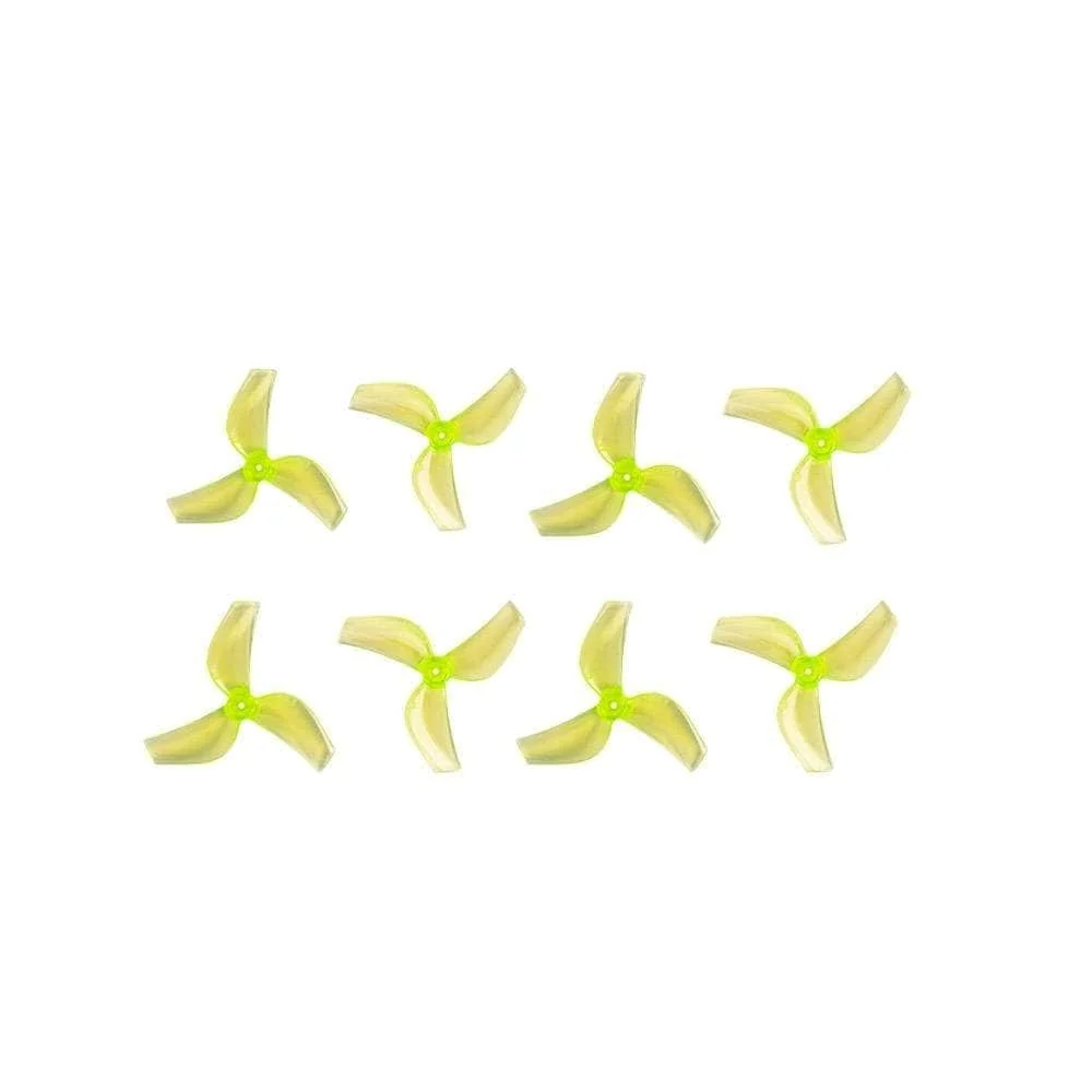 Gemfan 35MMS 3-Blade Propeller (Set of 8) - 1mm Shaft — Radioactive Yellow