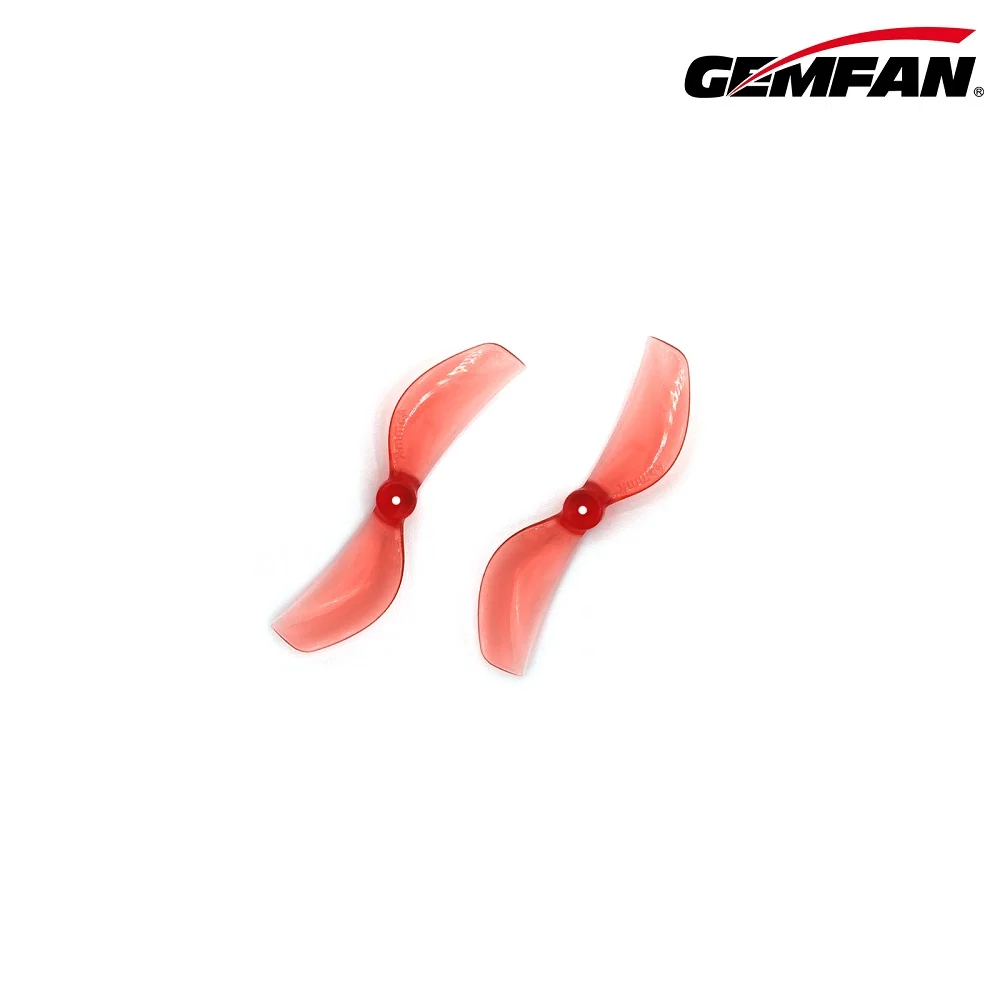 Gemfan 45mm-2 Bi-Blade 1mm Shaft Propellers - (4CW+4CCW) - Choose Color — Clear Red