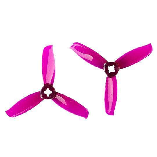 Gemfan WinDancer 3028 Tri-Blade 3" Prop 4 Pack (5mm/1.5mm Mounting) - Choose Your Color — Clear Purple