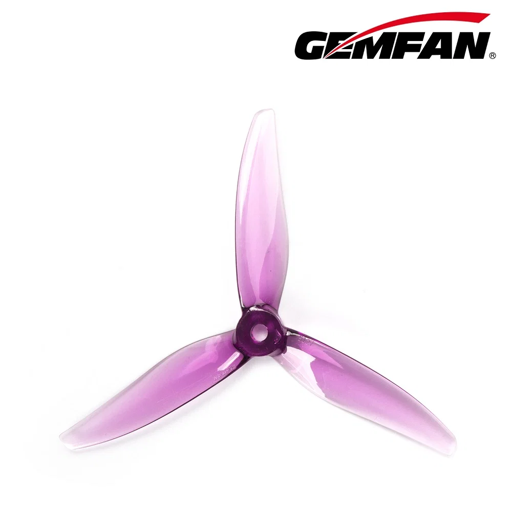Gemfan Hurricane 5127-3 Tri-Blade 5 inch Ultralite Racing Prop - Choose Color — Clear Purple