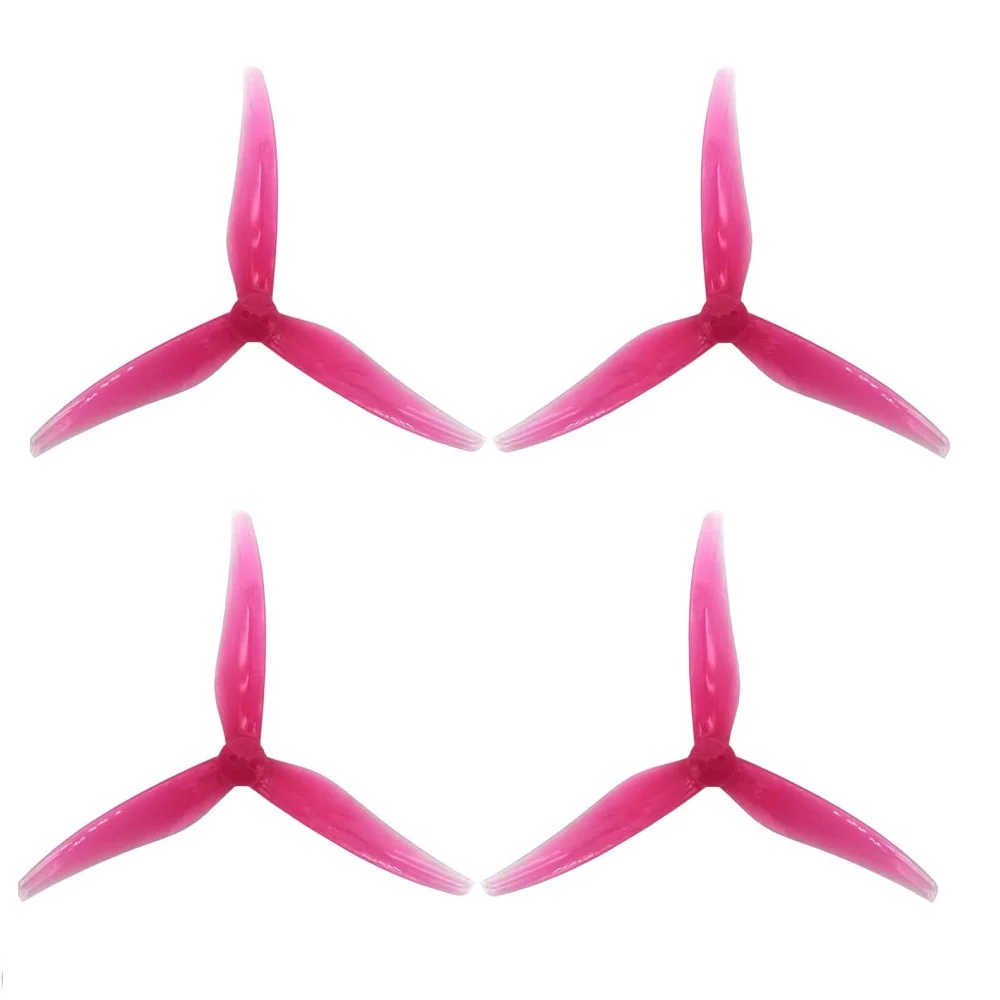 Gemfan Hurricane SL 5125-3 Tri-Blade 1.5mm T-Mount 5 inch Ultralite Racing Prop - Choose Color — Pink