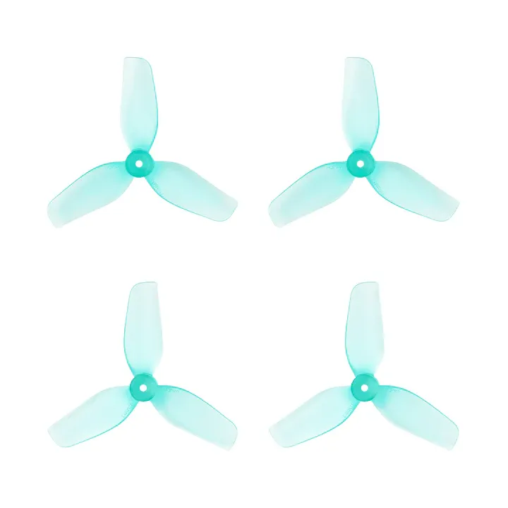 Śmigła HQ 31 mm ultralekkie 3-łopatowe (wał 1,0 mm) - cyan