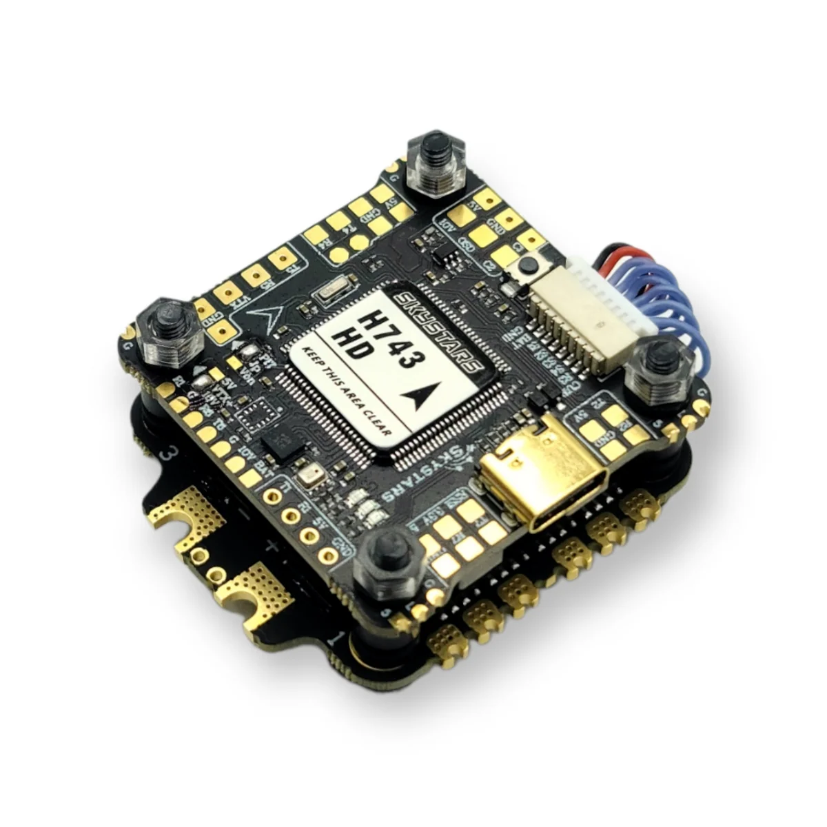 Skystars H7 Single BMI270 Gyro Flight controller and KO60 60A AM32 ESC Stack - 30x30mm