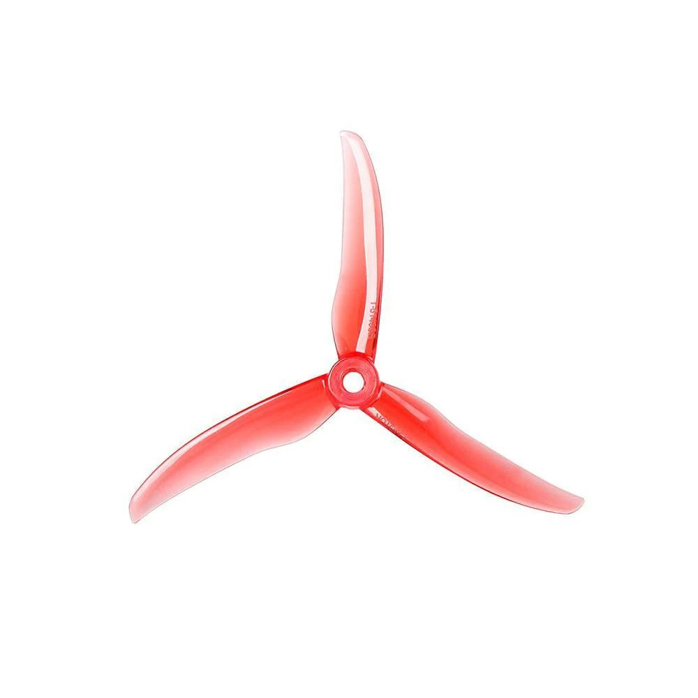 T-Motor T5143S POPO Compatible Tri-Blade 5" Prop 4 Pack - (Choose Color) — CLEAR RED