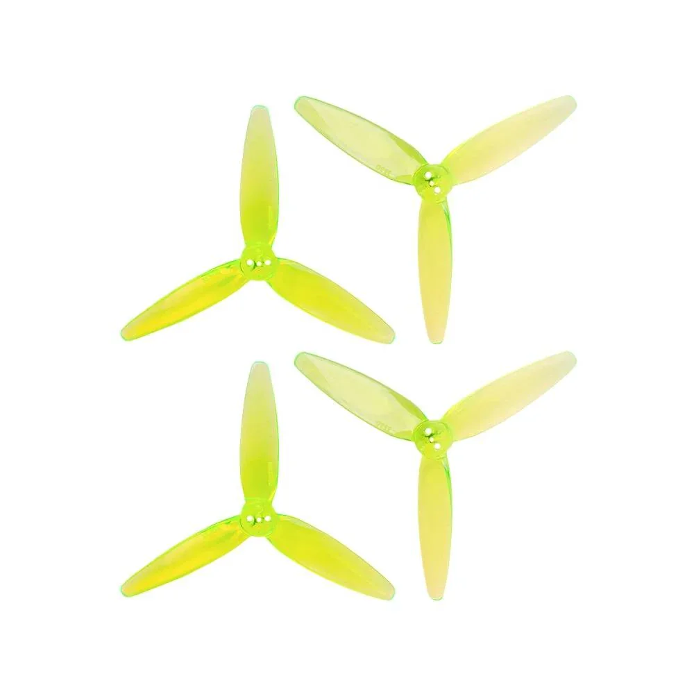 Gemfan 353D 3D 3-Blade Propeller (Set of 4) — Radioactive Green