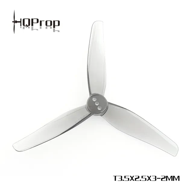 HQ Durable Prop T3.5x2.5x3 3" 2MM T-Mount- (2CW+2CCW) Poly Carbonate - Choose Color — Grey