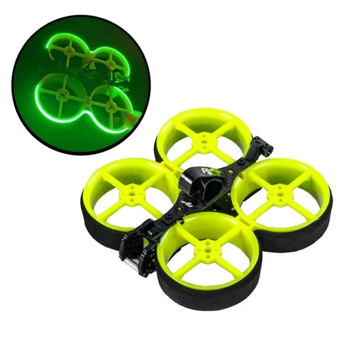 Flywoo CineRace20 V1.2 Neon Led Frame Kit — Yellow Duct w/ Green LED