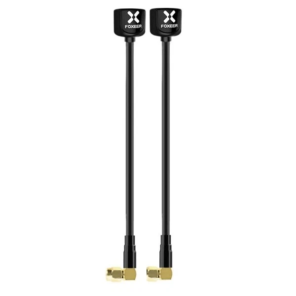 Foxeer 5.8G Lollipop 4 2.6dBi Omni Antenna 2pcs - Angle SMA 150mm RHCP (Choose Color) — Black