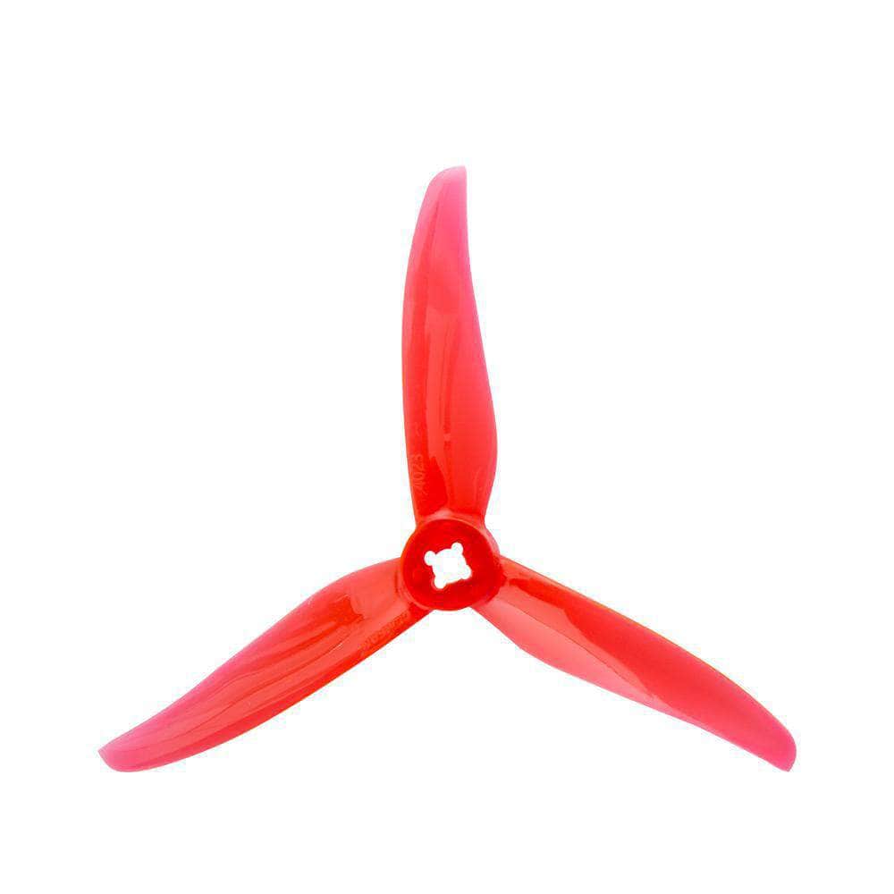 Gemfan Hurricane 4023 Durable 3-Blade Propeller (Set of 4) — Clear Red