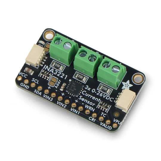 INA3221 - czujnik prądu i napięcia 0-26VDC 3,2A - 3-kanałowy - I2C - STEMMA QT/Qwiic - Adafruit 6062