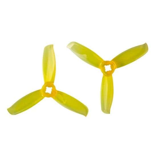 Gemfan WinDancer 3028 Tri-Blade 3" Prop 4 Pack (5mm/1.5mm Mounting) - Choose Your Color — Clear Yellow