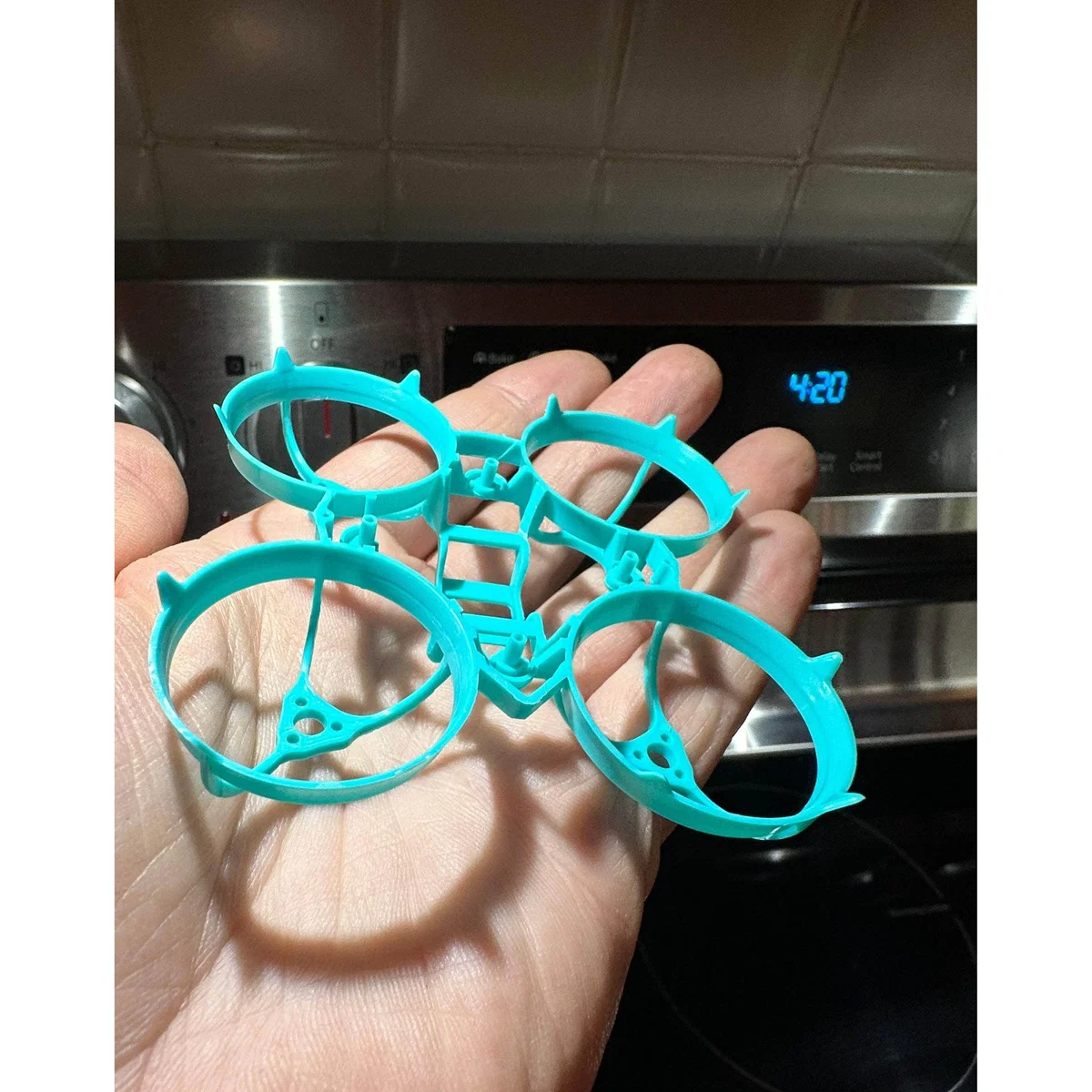 weBLEEDfpv x Fractal Engineering The Crown FPV 65mm Whoop Frame — TEAL