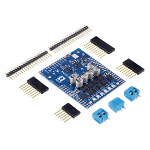 Motoron M2S24v16 Dual High-Power Motor Controller Shield - 2-kanałowy sterownik silników DC dla Arduino (do montażu)