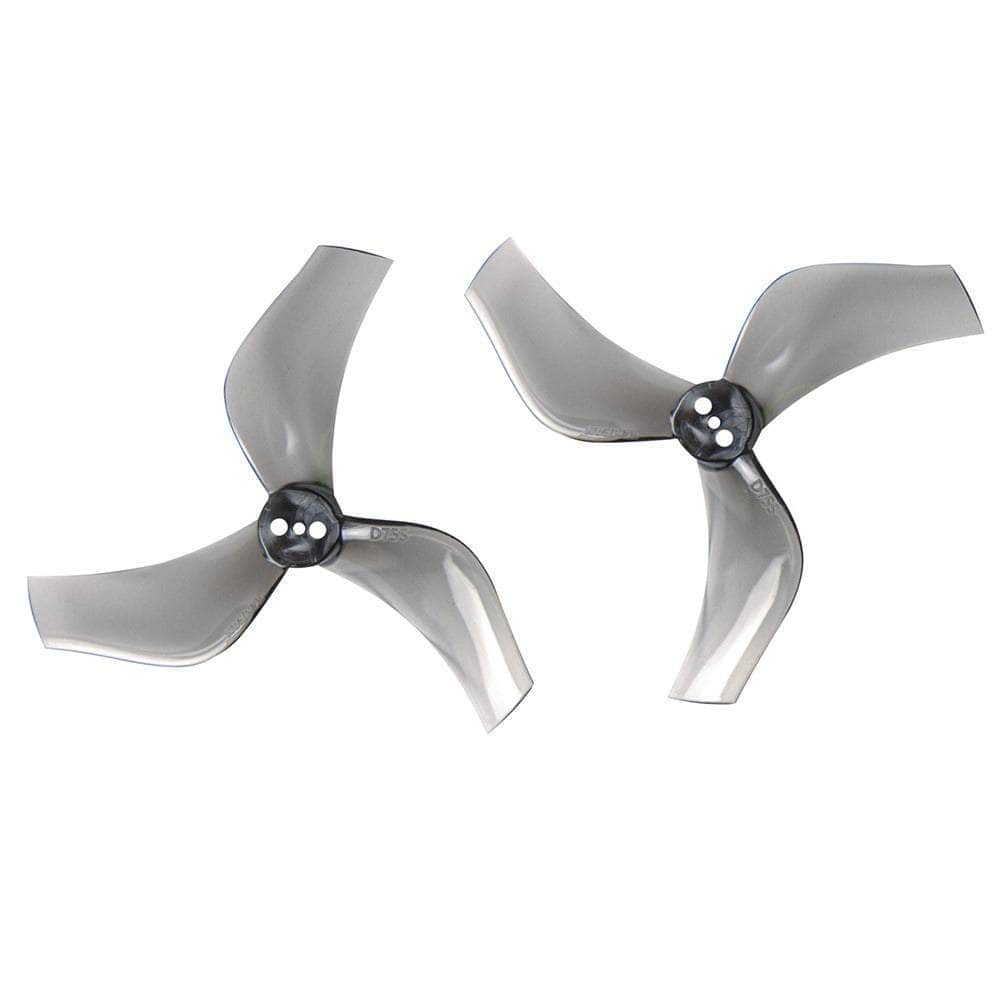 Gemfan Ducted D75S-3 Tri-Blade 3" Cinewhoop Prop 4 Pack (1.5mm Shaft) - Choose Color — Clear Gray