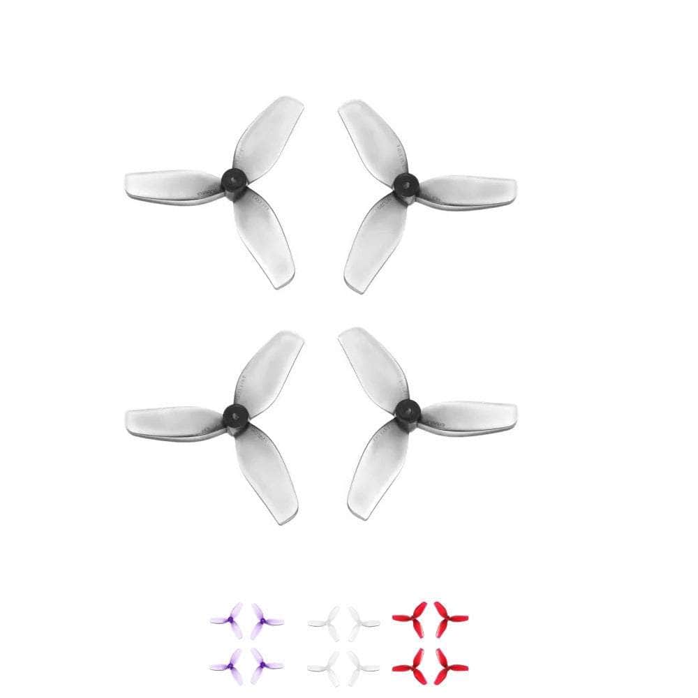 HQProp 35mm 3-Blade Propeller (Set of 4) - 1mm Shaft — Gray