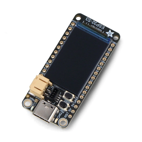Feather ESP32-S3 z wyświetlaczem TFT - moduł WiFi, GPIO - 4MB Flash 2MB PSRAM - zgodny z Arduino - Adafruit 5483