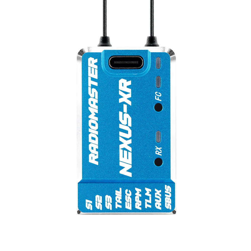 NEXUS-XR Control System Integrated 2.4GHz ExpressLRS Receiver — Blue / LBT