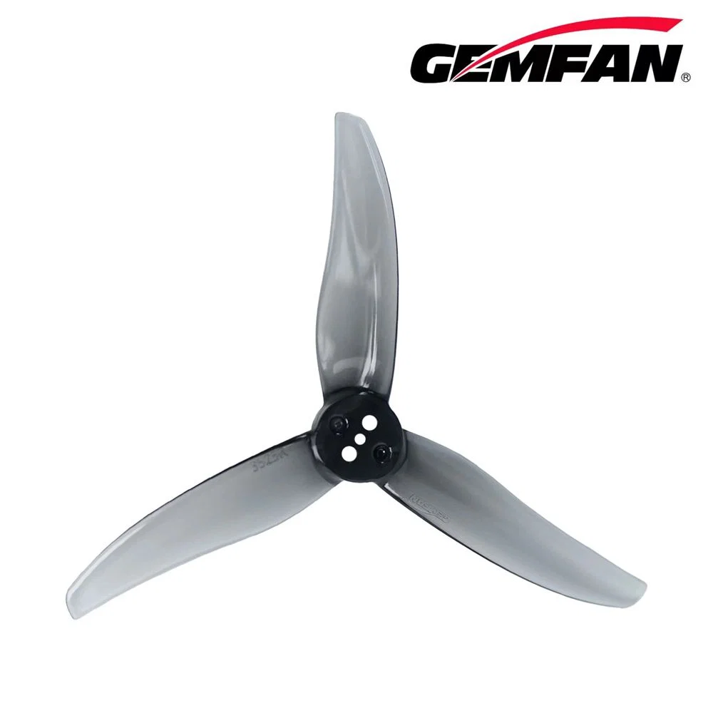 Gemfan Hurricane 3525 Durable Tri-Blade 3.5" Propeller (2CW+2CCW) - Choose Your Color — Yellow