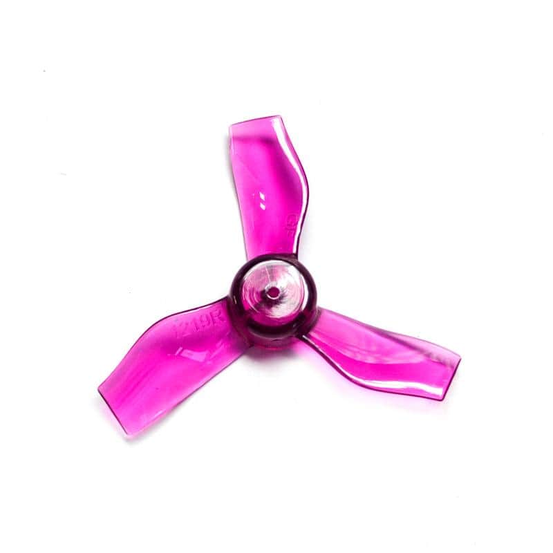 Gemfan 1219-3 Durable Tri-Blade 31mm Micro/Whoop Prop 8 Pack (1mm Shaft) - Choose Your Color — Clear Purple