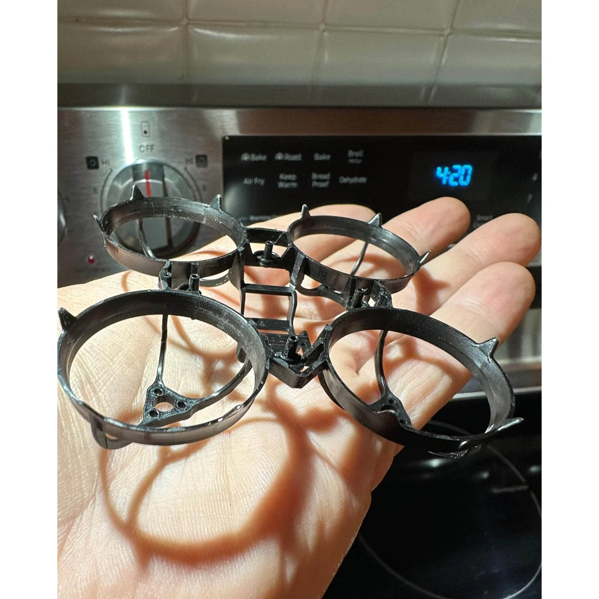 weBLEEDfpv x Fractal Engineering The Crown FPV 65mm Whoop Frame — BLACK