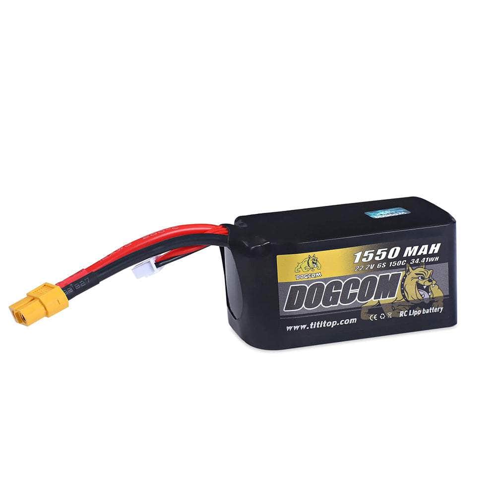 DogCom 22.2V 6S 1550mAh 150C Lipo Battery - XT60
