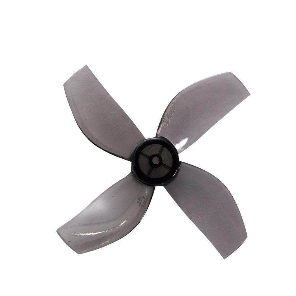 Gemfan 35mm Durable Quad-Blade Micro/Whoop Prop 8 Pack (1mm Shaft) - Choose Your Color — Clear Gray