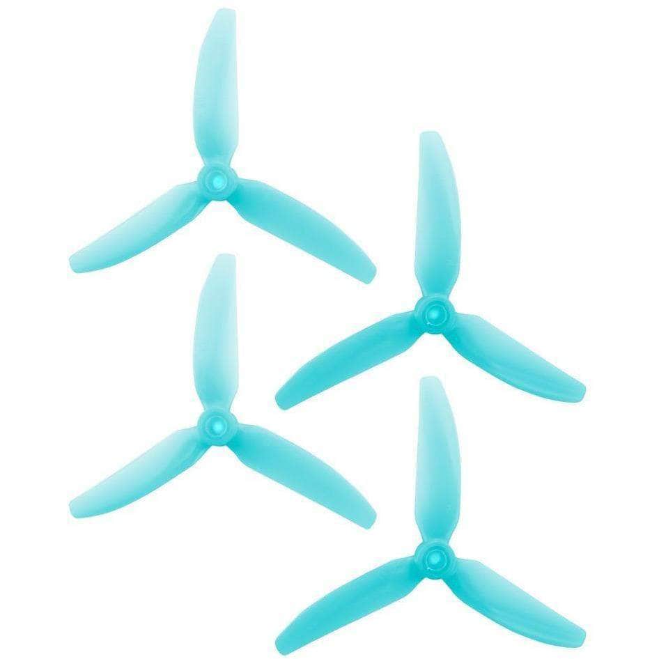 HQ Prop 5x4.3x3 V1S Tri-Blade 5" Prop 4 Pack - Choose Your Color — Blue