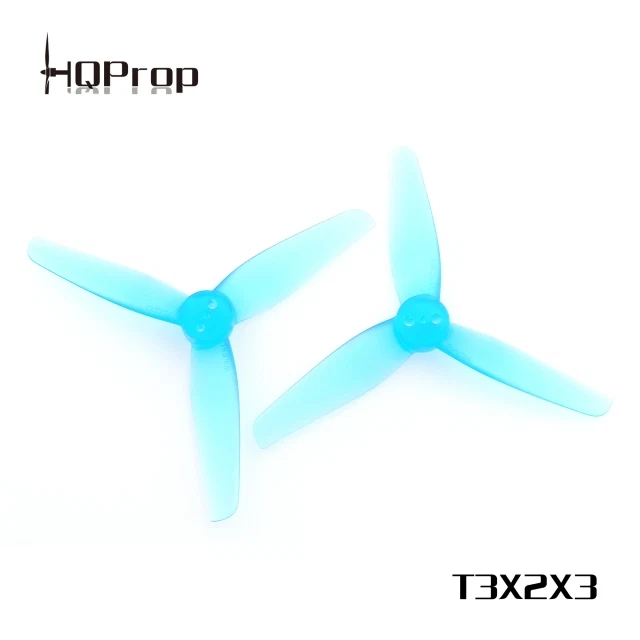 HQ Durable Prop T3x2x3 3" 1.5MM T-Mount- (2CW+2CCW) Poly Carbonate - Choose Color — Blue