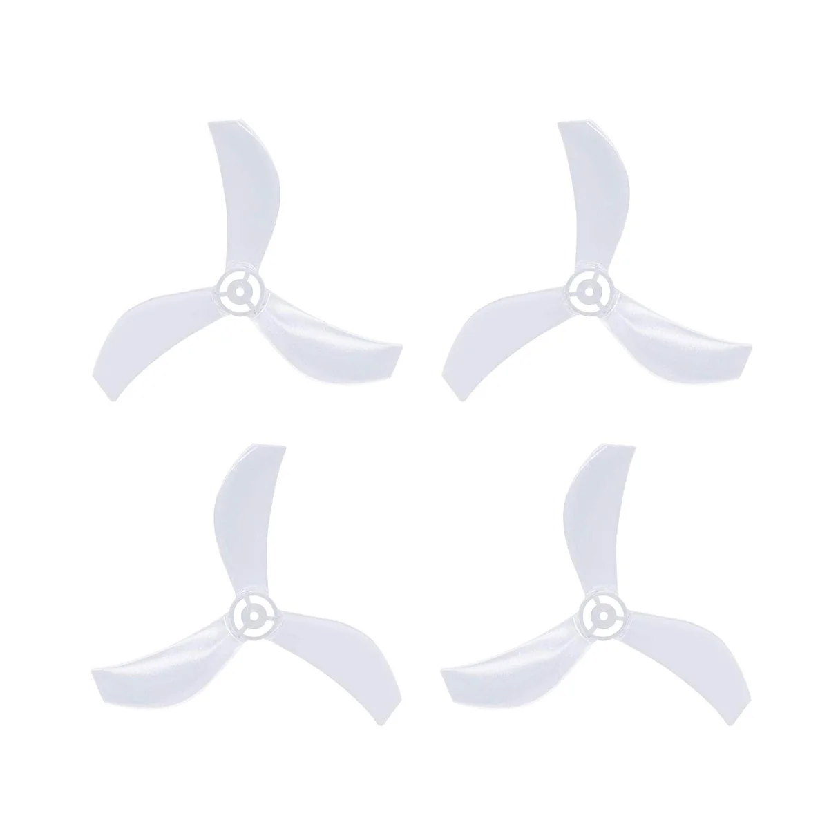 NewBeeDrone Azi Tri-Blade 40mm Micro/Whoop Prop 8 Pack (1mm Shaft) - Choose Your Color — Clear
