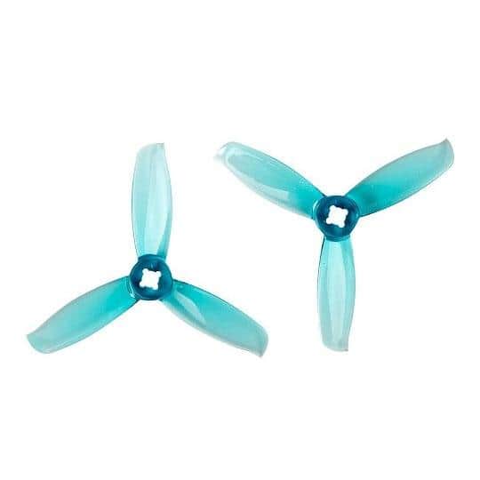 Gemfan WinDancer 3028 Tri-Blade 3" Prop 4 Pack (5mm/1.5mm Mounting) - Choose Your Color — Clear Blue