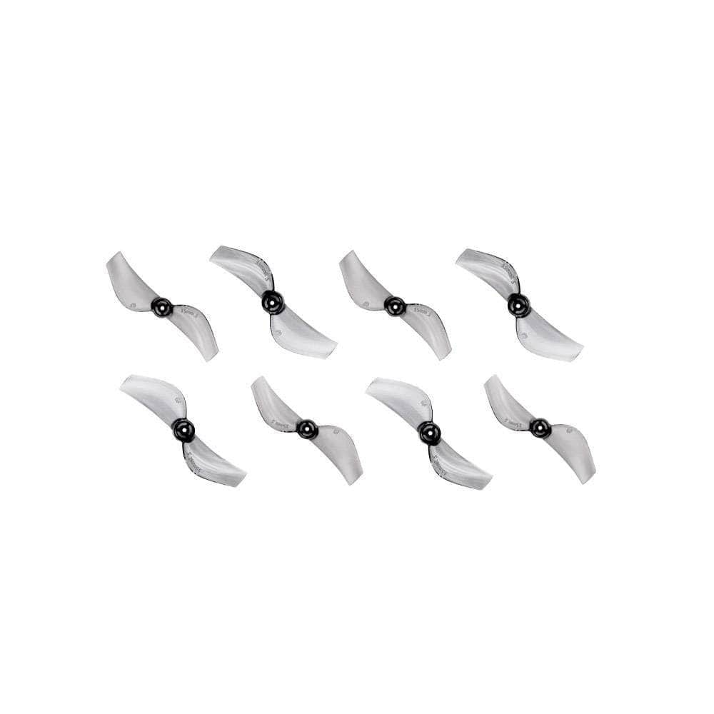 Gemfan 35MMS 2-Blade Propeller (Set of 8) - 1mm Shaft — Clear Gray