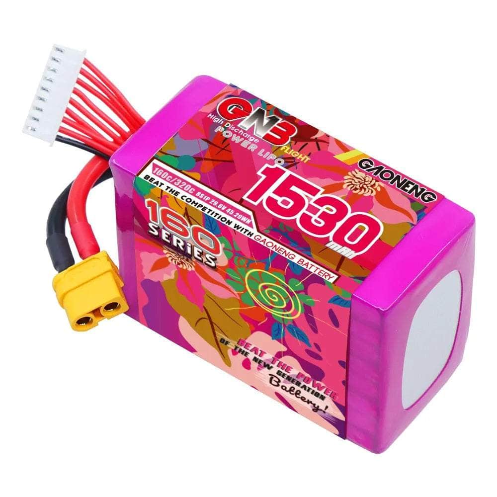 Gaoneng GNB 29.6V 8S 1530mAh 160C Lipo Battery - XT60