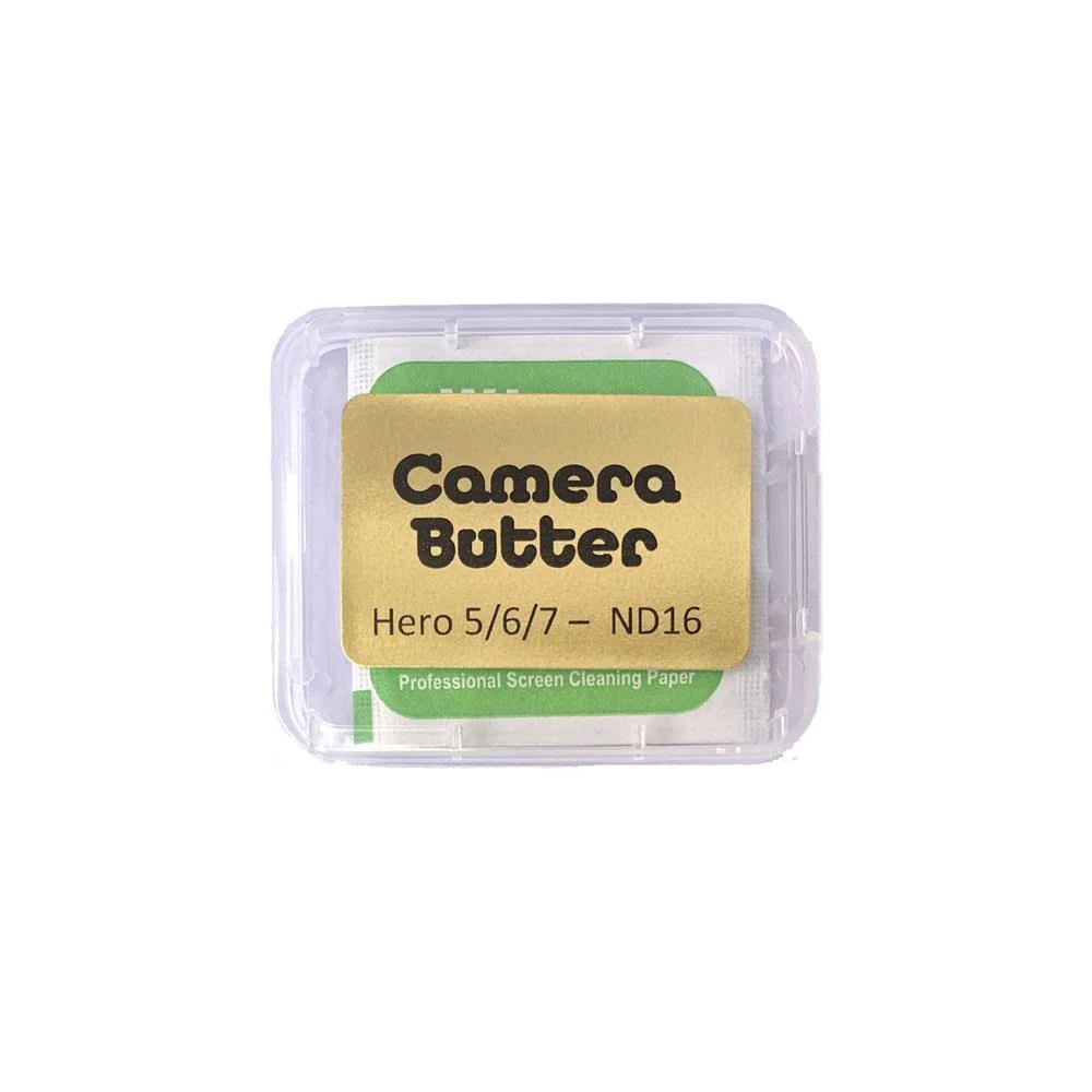 Camera Butter Glass ND filter for GoPro Hero 5/6/7 (Choose Density) — ND16 for bright sunlight