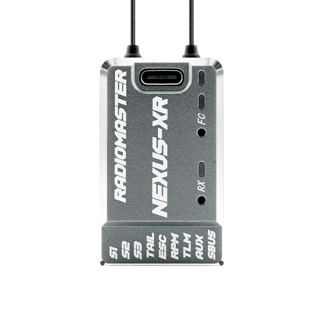 NEXUS-XR Control System Integrated 2.4GHz ExpressLRS Receiver — Grey / FCC