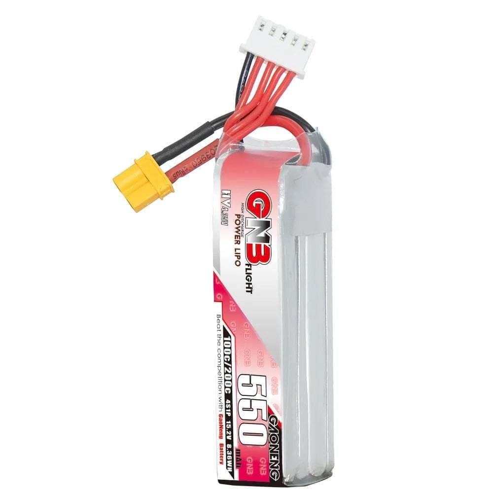 Gaoneng GNB 15.2V 4S 550mAh 100C LiHV Micro Battery (Long Type) - XT30