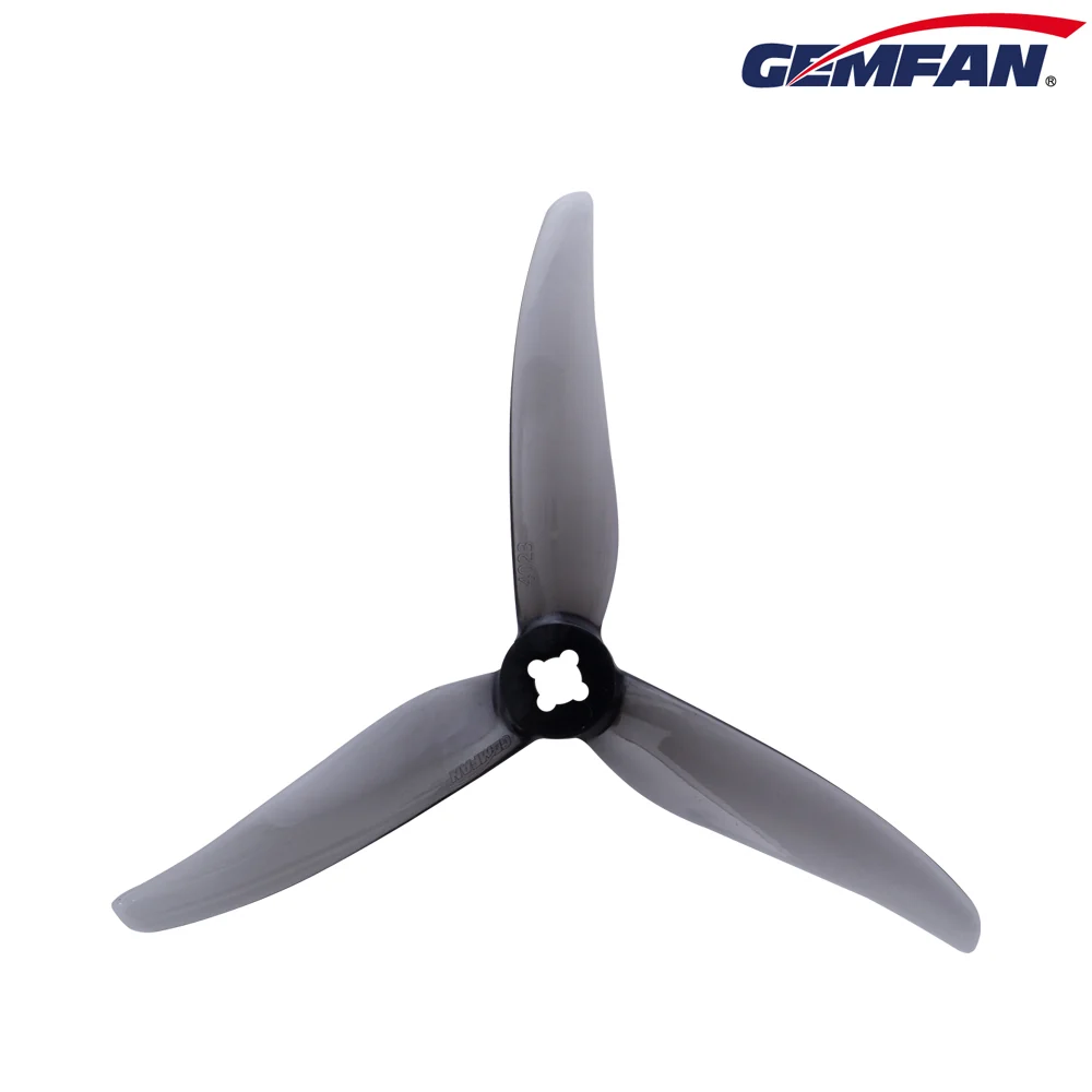 GEMFAN Hurricane 4023 3-BLADE 4" Durable PROP 2CW 2CCW (CHOOSE COLOR) — Clear Grey