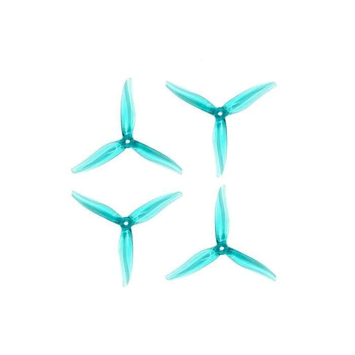 Gemfan Hurricane MAX 51377 3-Blade Propeller (Set of 4) — Clear Cyan