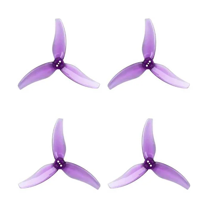 Gemfan Hurricane 3630 3-Blade Propeller (Set of 4) -1.5mm — Clear Purple