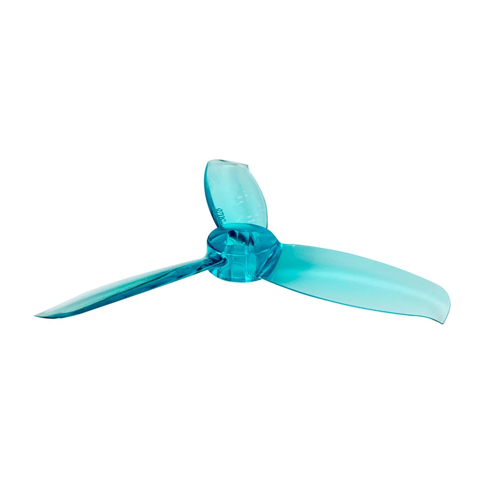 Gemfan Windancer 3028 3-blade Propeller Compatible 5mm/1.5mm Mounting Hole — Clear Blue