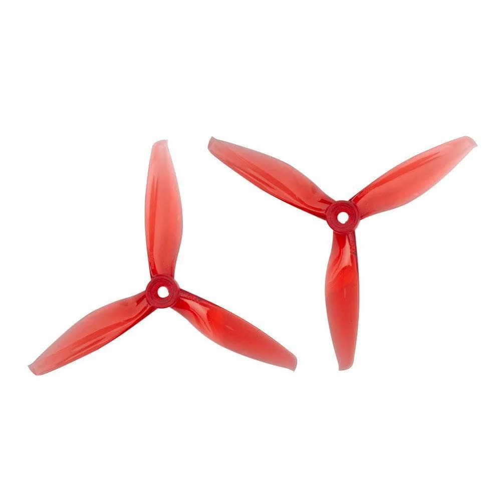 Gemfan Flash 5144 Tri-Blade 5" Prop 4 Pack - (Choose Color) — CLEAR RED