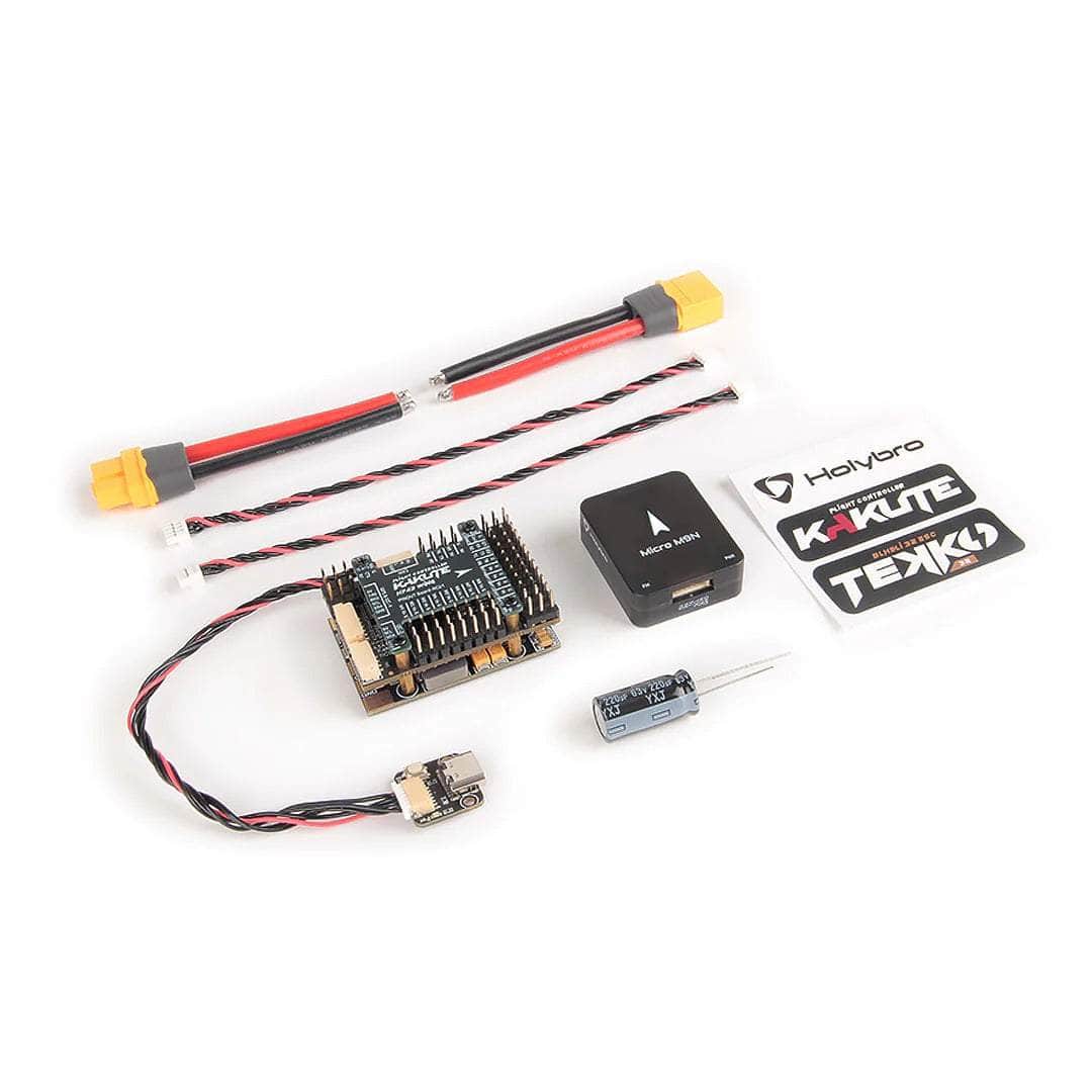 Holybro Kakute H743-WING 3-8S Fixed Wing Flight Controller & Micro M10 GPS Set — Soldered