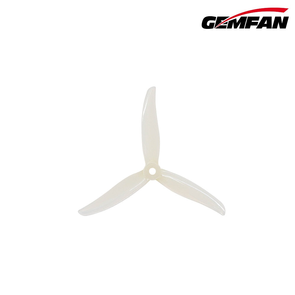 Gemfan Sbang 4934 Tri-Blade 4.9" Propeller - Choose Rotation & Color — Moon White / Counter Clockwise